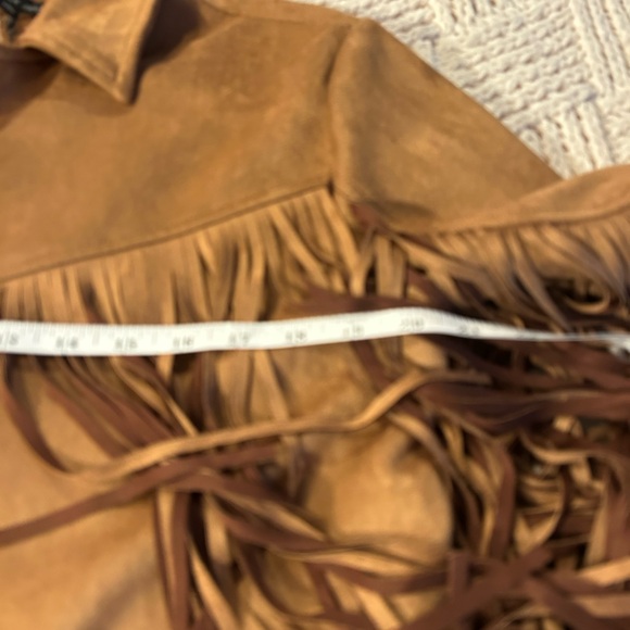 Sincerely Jules Tan Fringe Open Jacket 🆕 - Picture 7 of 9